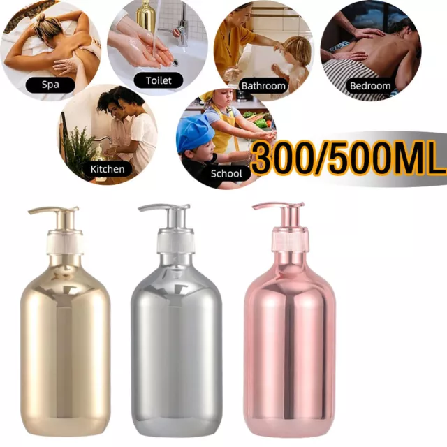 300/500ml Shampoo Conditioner Shower Gel Dispenser Lotion Empty Bottle Portable