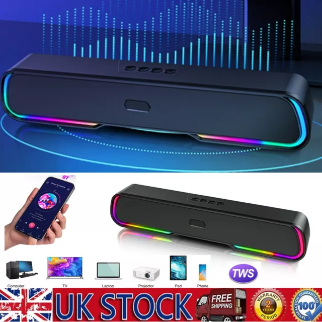 Wireless Sound Bar Bluetooth Speaker System Wireless Subwoofer TV Computer USB