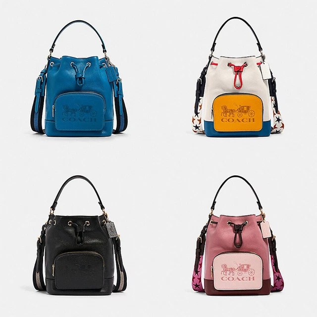 Coach jes drawstring bucket bag with horse online and carriage