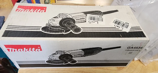 Makita GA4534 4‑1/2" Paddle Switch Angle Grinder, with AC/DC Switch