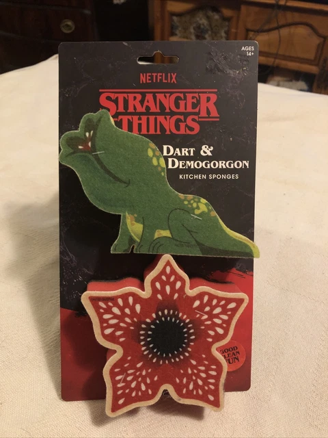 STRANGER THINGS Dart and Demogorgon Kitchen Sponges Netflix NEW