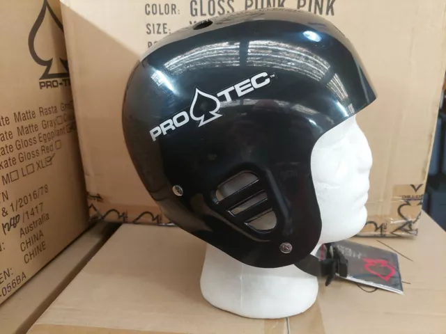 PRO-TEC Classic Full Cut Water Helmet Large / XL Gloss Black Canoe Kayak Protec