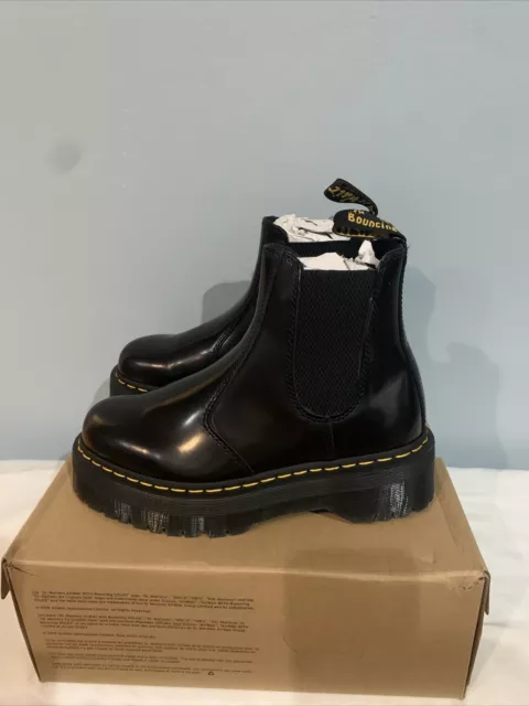 Urban Outfitters Dr Martens 2976 Quad Chelsea Boot Platform Black Size 9