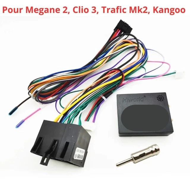 Adaptateur Faisceau ISO + Décodeur CAN Pour Renault - Compatible Mégane Mk2, Clio 3, Scénic 2