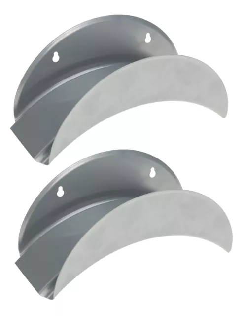 2x Gartenschlauchhalter Wand Metall Halterung Aufhängung für Schlauch 29x13cm