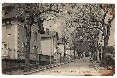 Ed MAURS Avenue de la Gare et les Villas Carrière CPA 15 - 757 Cantal 
