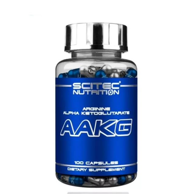 AAKG 100Capsulas SCITEC arginina vasodilatacion salud sexual pre entrenenamiento