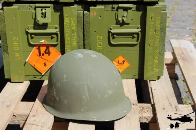 US Army Stahlhelm M1 komplett + Innenhelm, Vietnam Inkl. Tarnbezug und Helmgummi