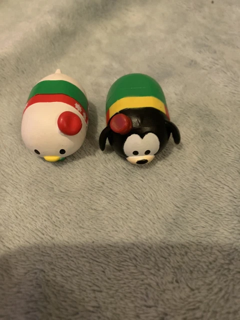 Disney Tsum Tsum Bundle Xmas Mickey Mouse Minnie Mouse Donald Goofy Chip Plastic 5