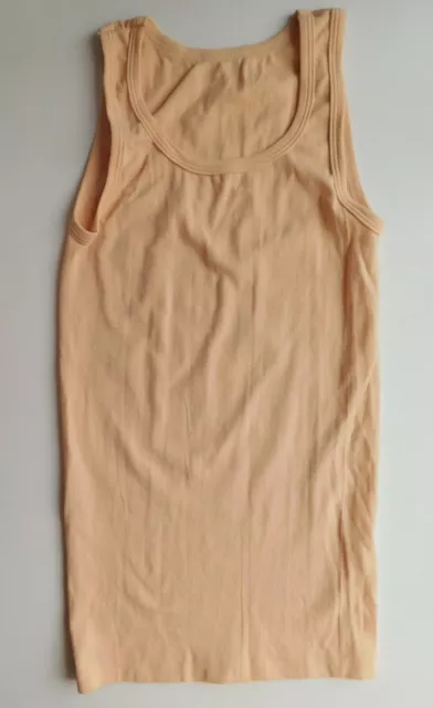 Gilet vintage anni '70 bambino beige nylon età 10-11 anni circa INUTILIZZATO ragazza