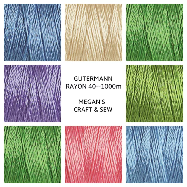 1000m GUTERMANN Sulky Machine EMBROIDERY Rayon 40 Thread MULTI -DISCOUNT OFFER