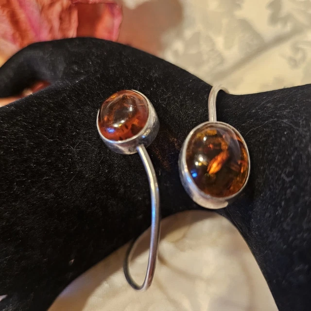 Bracelet Jonc Art Déco En Argent 925 - Ouvragé Avec Améthystes Et Marcassites - Occasion - France