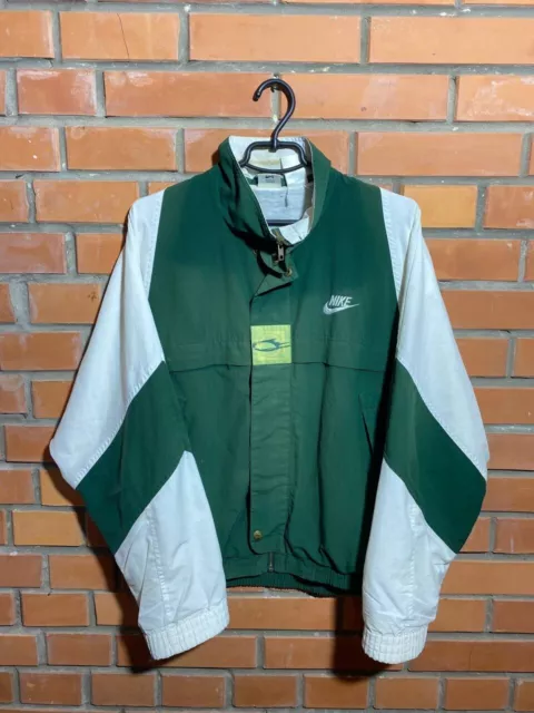 Giacca vintage Nike con cerniera Challenge Court anni '90 nylon multicolore da uomo S