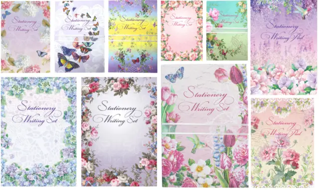ForArtSake Stationary Sets  25 x Writing Paper 20 x Envelopes- Beautiful designs