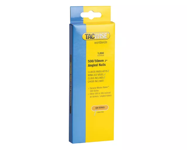 Tacwise 500 18 Jauge 50mm à Angle Ongles (Paquet 1000) TAC0485