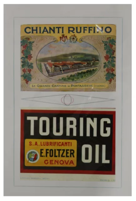 1921 Chianti Ruffino E Touring Oil Pubblicita' D'epoca - Originali -