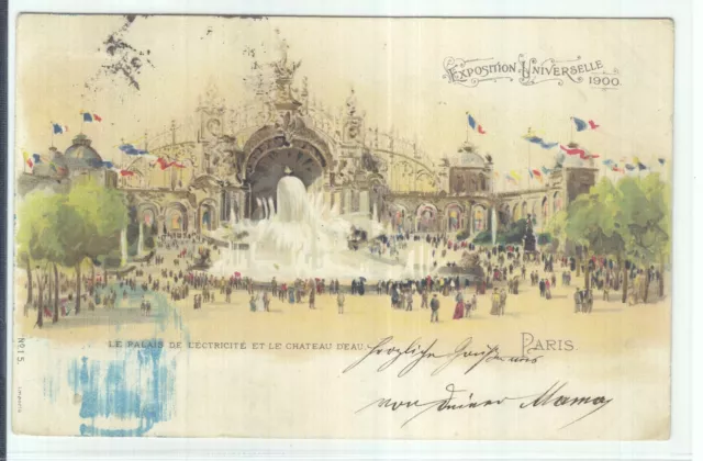 AK Paris, Exposition Universelle, Le Palais de l´Electricite, Litho 1900