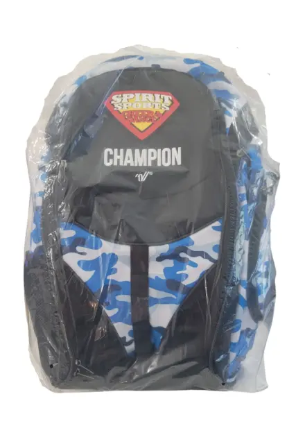 Spirit Sports Cheers and Dance Champion Backpack NEW Blue/White Camo