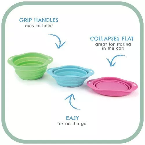 ECO FRIENDLY - BECO Silicone dog collapsible water bowl Travel Easy Pet Fold up