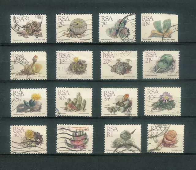 A2 South Africa CACTI 16 different stamps Nice lot