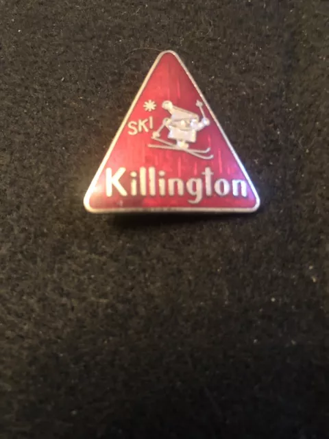 KILLINGTON Vintage Skiing Ski Pin Badge VERMONT Resort Souvenir Travel Lapel