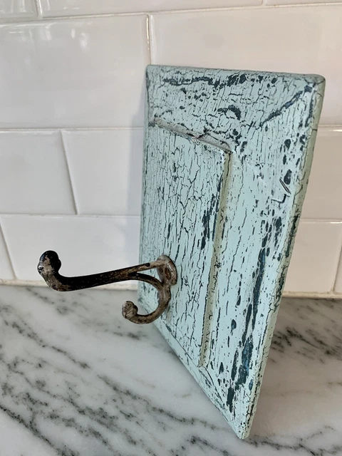 Architectural Salvage/Vintage Wall Hook/Repurposed Salvage/Brass & Wood Hook