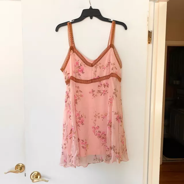 Vintage Betsey Johnson pink silk two piece 90s y2k dress large