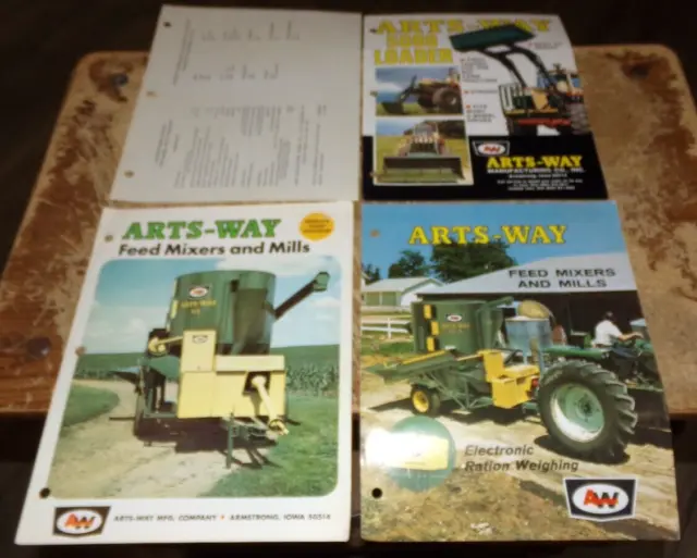 4-lot vintage arts-way equipment brochures in good shape used