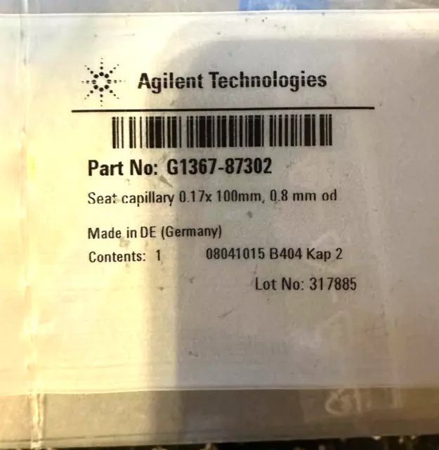 Agilent Seat capillary 0.17 x 100 mm, 0.8 mm od G1367-87302