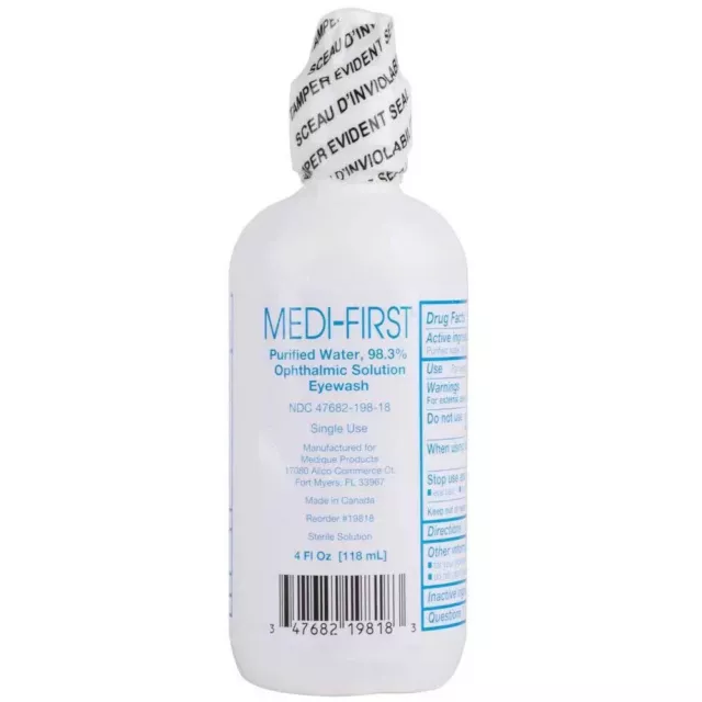 Solución estéril para lavado de ojos Medi-First de 4 oz - refrescos - 1 botella (MS-55740)