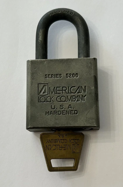 Cadenas Américain Vintage Acier Durci Military USA - 2 Clés, American Lock 5200