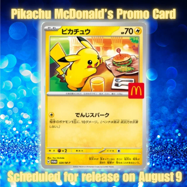 Pikachu 020/M-P Limited Edition Pokemon TCG - Pikachu 020/M-P McDonald's 2025 Japanese Promo Limited Card - Near Mint Near Mint Pokemon TCG Japanese Card Pikachu 020/M-P Limited Edition Pokemon TCG - Pikachu 020/M-P McDonald's 2025 Japanese Promo Limited Card - Near Mint Near Mint Pokemon TCG Japanese Card