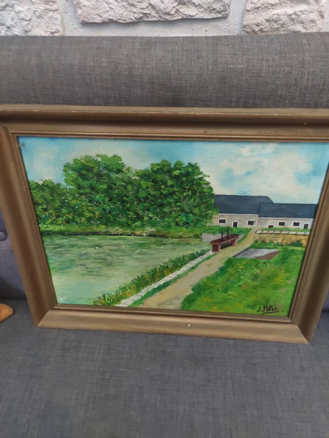 ANCIEN TABLEAU HUILE sur toile signé J POLET EUR 14,00 - PicClick FR