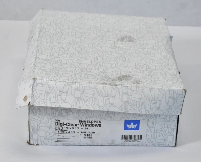 Digi-Clear Window Envelopes 3181 500 Pack White 4-1/8" x 9-1/2" -24 #10 Style