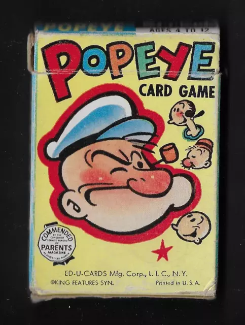 1959 POPEYE THE SAILOR * PLAYING CARD GAME 36 CARDS * In Original Box * VG+