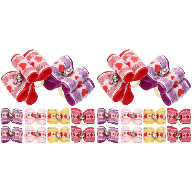 20 pz archi cesto regalo servizio fotografico clip per capelli cane forniture colorate