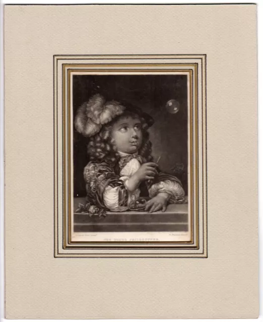 Antique Master Print-THE YOUNG PHILOSOPHER-E. Stalker after Gerard Dou-c.1800