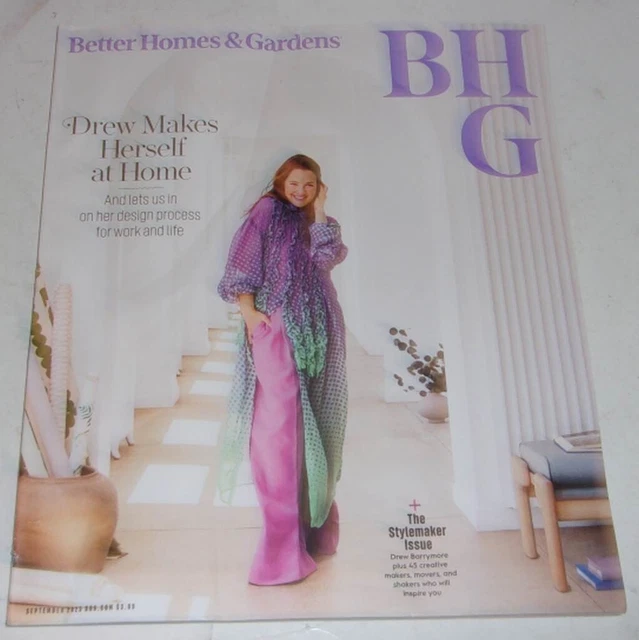 BETTER HOMES & Gardens BHG magazine September 2023 Sept Drew Barrymore