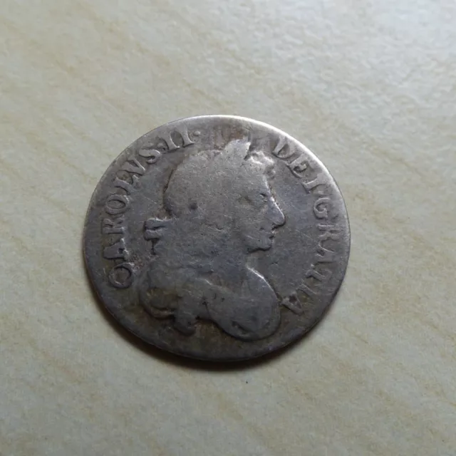 Charles II Threepence Silver 1680 Silver Nice Grade (myrefn18198)