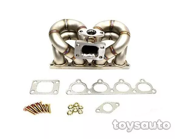 Rev9 HP Ram Horn Equal Length T3 t3/t4 Turbo Manifold for Civic CRX D15 D16