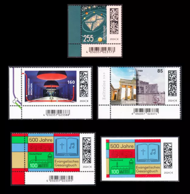 BUND/GERMANY JANUAR 2024 Mi-# 3806,3807,3808,3809,3810 postfrisch (Auswahl)