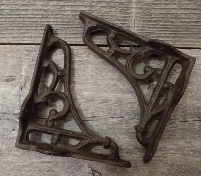 Antique Style Brace Wall Bracket Cast Iron Brackets SMALL 3 1/2" X 3 7/8" Rustic