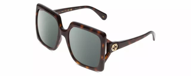 Gucci GG0876S Women's Oversized Polarized Sunglasses Havana Tortoise 60mm 4 Opt.