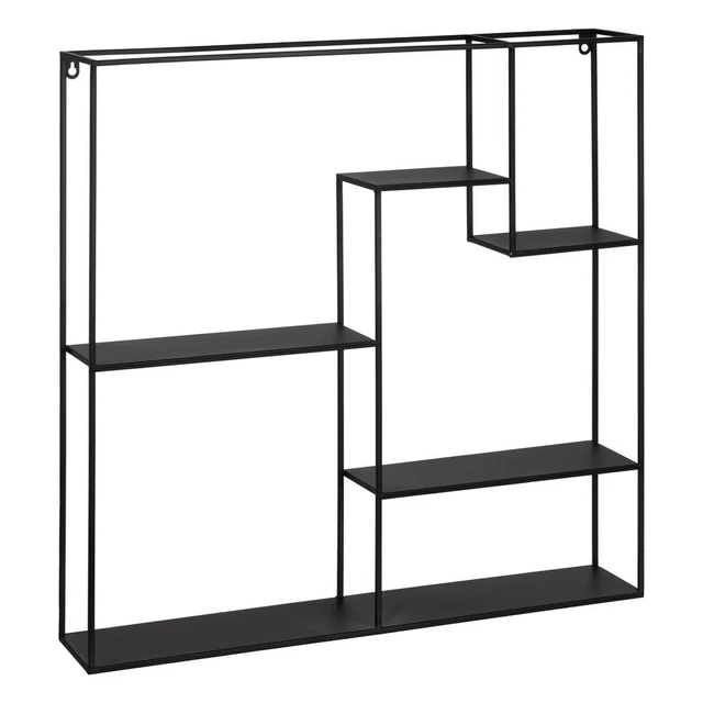 Regal 70 x 13 x 70 cm Schwarz Metall