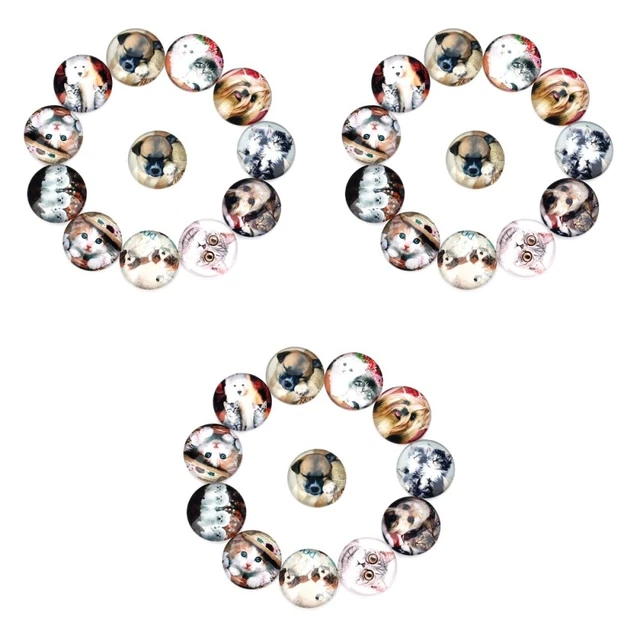 glass patch 3x Cabochons für Schmuck Machen Flache Rückseite Tasten Handwerk Mos 3