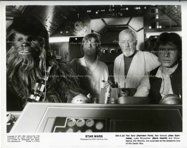 Hamill Ford Guinness Star Wars 1977 George Lucas photo US argentique vintage