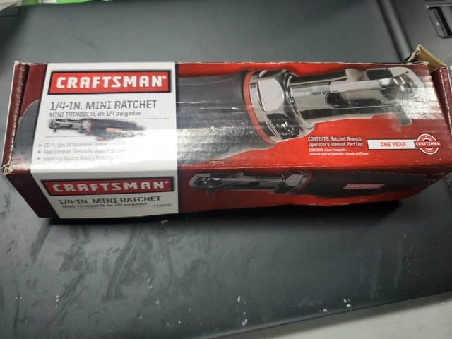 CRAFTSMAN 1/4 DRIVE MINI AIR RATCHET WRENCH New open box see pictures 9 19930