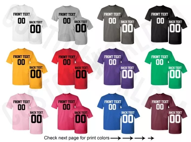 Customized Shirts Jersey Team Name Number Personalized Text Athletic Custom text