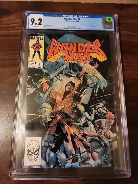 Wonder Man #1 ~ CGC 9.2 Avengers Sienkiewicz Cvr ~ 🔥 Marvel (1986) HTF