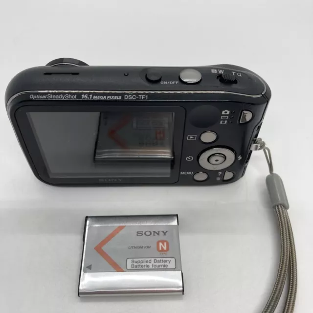 Sony Cyber-shot DSC-TF1 16.1MP Digital Camera Black w/ Battery - Tested/Working! 3